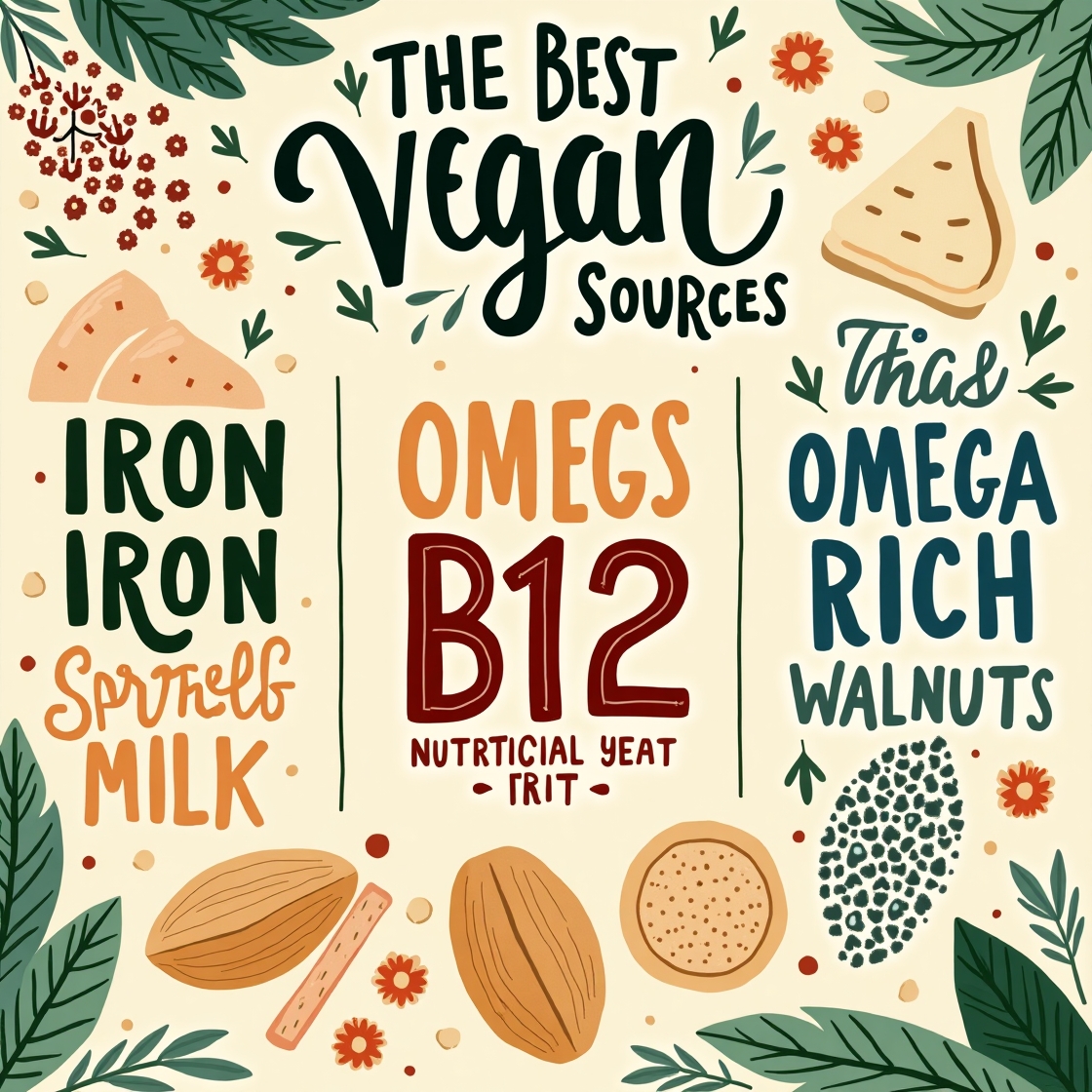 Best Vegan Sources of Iron, B12, and Omega-3